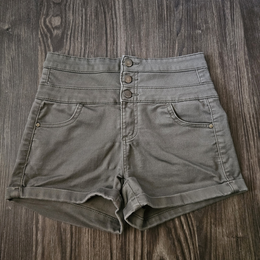 Tinseltown High-Waisted Grey Women's Shorts